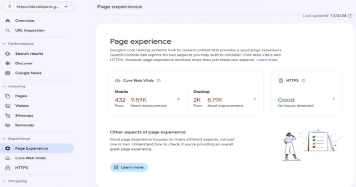 Google Search Console Removes Page Experience Report