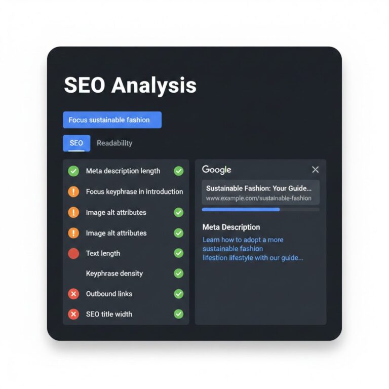 On-page optimization example screenshot